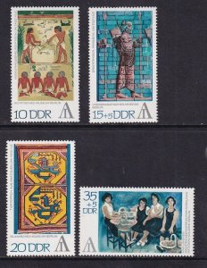 German Democratic Republic   DDR   #1397-1398,B168-B169  MNH 1972  exhibition