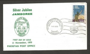 1973 Scouts Pakistan 50th anniversary Jamboree stars FDC