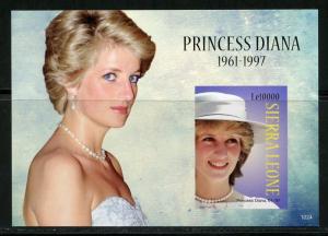 SIERRA LEONE PRINCESS DIANA  SET OF TWO  IMPERFORATE SOUV/SHEETS I/II  MINT NH