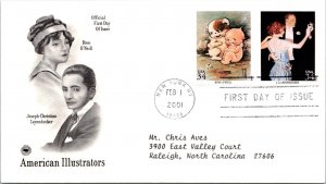 FDC 2001 SC #3502 R O'Neill & JC Leyendecker - New York, Ny  - Pair - J2763