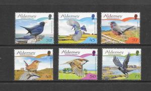 BIRDS - ALDERNEY #297-302 MNH