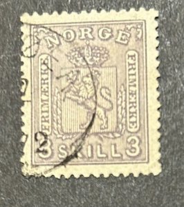 Norway Scott #13 VF Used CV $160/ Price $50 ** FREE shipping