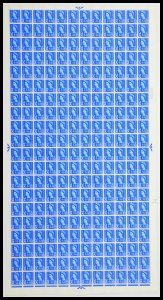 XS11 4d Scotland Regional Sheet 2x9.5mm Violet - Full sheet UNMOUNTED MINT/MNH