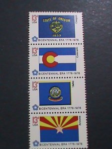 ​UNITED STATES -1976 PROMOTION- STATE FLAGS MNH  BLOCK  WE SHIP TO WORLD WIDE