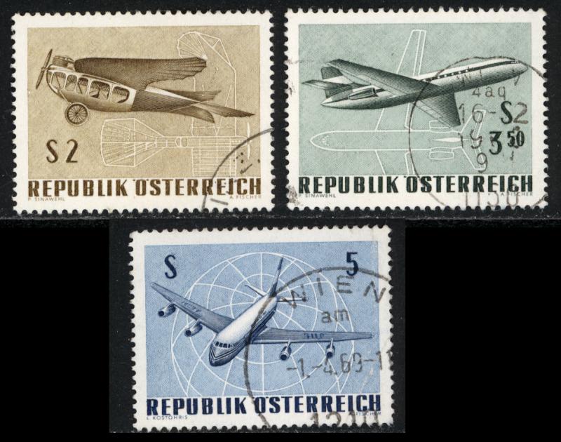 Austria 1968  Scott #C61-3 used