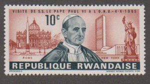 Rwanda 147 Pope Paul VI, St. Peter's, UN Headquarters and Statue of Libe...