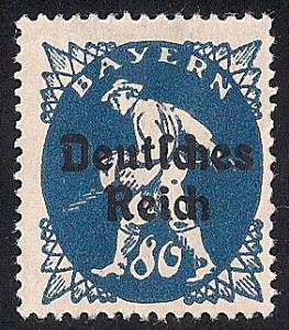 Bavaria #265 80pf Electricity, Stamp Mint OG LH F-VF