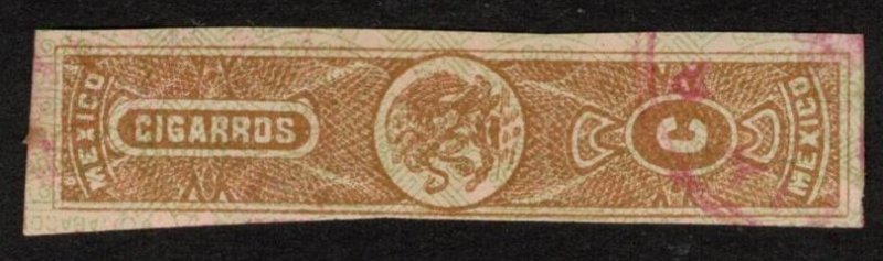 MEXICO VERY SCARCE VINTAGE CIGARROS TOBACCO CIGARS STAMP