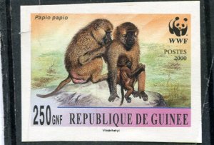 Guinea 2000 WWF MONKEY MANGABEY 1 value Imperforated Mint (NH)