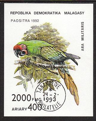 Madagascar Birds 1121 Souvenir Sheet CTO VF NH