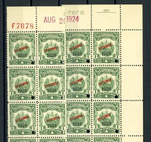 EL SALVADOR Revenue 1C ABNCo *F7678* 1924 SPECIMEN 1925 Corner 2 Blocks{10} ZU40