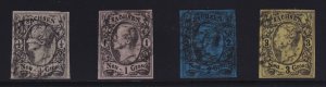 Germany (Saxony) Mi. 8-11 (1855) 1/2ngr-3ngr Johann I Set VF Used