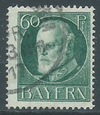Bavaria, Sc #107, 60pf, Used