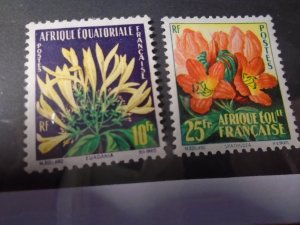 French Equatorial Africa  #  200-01  MNH   Flowers
