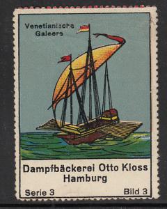 German Poster Stamp - Venetian Galley