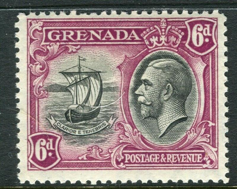 GRENADA; 1934 early GV Pictorial issue fine Mint hinged 6d. value