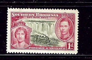 Southern Rhodesia 38 MH 1937 issue     #2