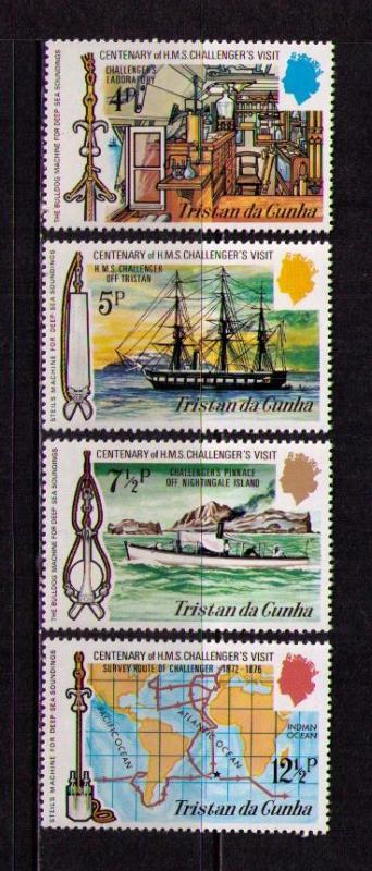 TRISTAN DA CUNHA Sc# 181 - 184 MNH FVF Set4 Ship Challenger