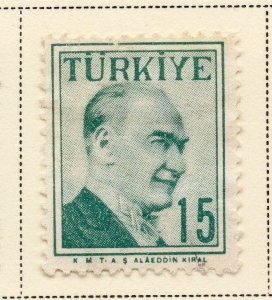 Turkey 1957 Early Issue Fine Used 15K. 091588