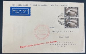 1929 Germany LZ 127 Graf Zeppelin Airmail Cover to Cincinnati OH USA Sc#C37