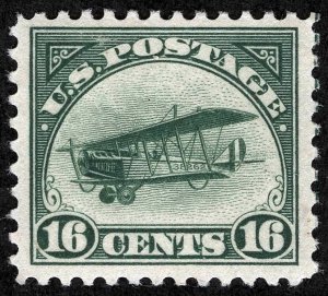 US Sc C2 Green 16¢ Airmail Light Hinge Original Gum *MP lot