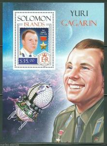 SOLOMON ISLANDS  2014 YURI GAGARIN  SOUVENIR SHEET  MINT NH