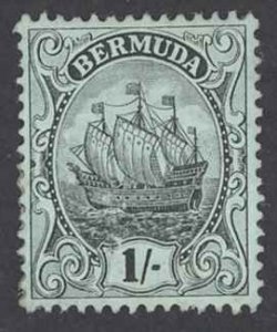 Bermuda Sc# 48 MH (b) 1912 1sh Caravel