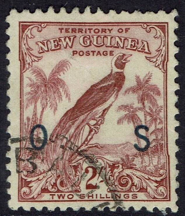 NEW GUINEA 1932 UNDATED BIRD OS 2/- USED