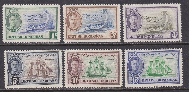 British Honduras Sc #131-136 Mint Hinged; Mi #128-133