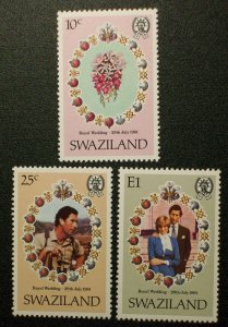 Swaziland Scott #382-384 mnh