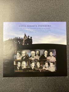 US 4384 Civil Rights Pioneers First Day Of Issue  Complete Sheet Of 6 Stamps