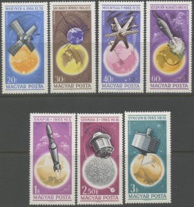 HUNGARY Sc#C253-C259 1965 Space Achievements Complete Set OG Mint NH