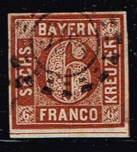 Bavaria,Sc.#5 used  Kreuzer square issue