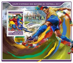 TOGO - 2017 - African Cup of Nations Football - Perf Souv Sheet - MNH