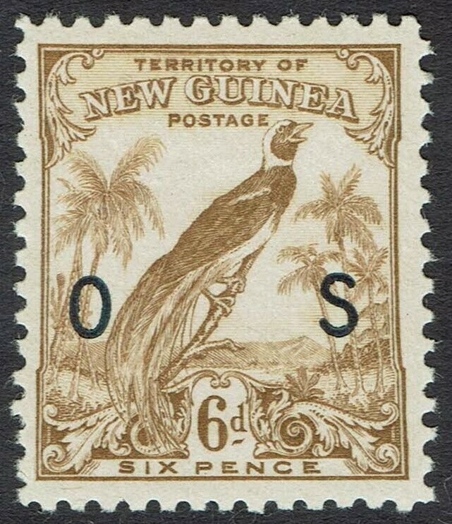 NEW GUINEA 1932 UNDATED BIRD OS 6D 