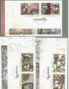 2003 Canada #2002a-f JEAN PAUL RIOPELLE Set OF 3 FDCs