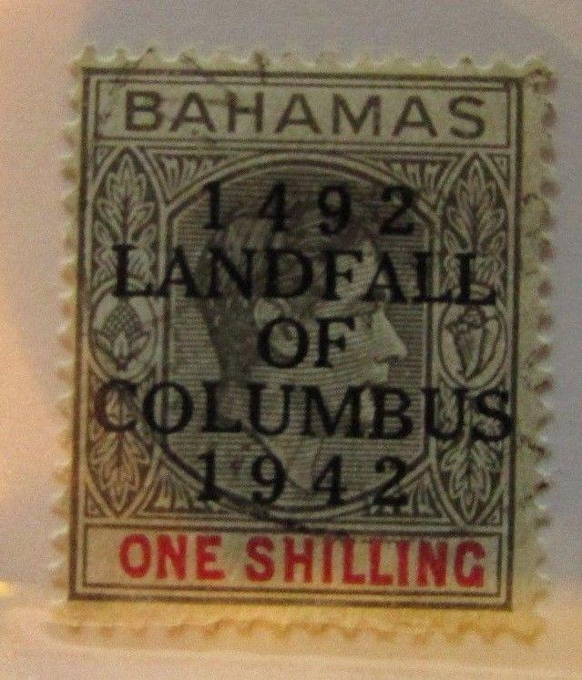 1942 Bahamas SC #125 LANDFALL OF COLUMBUS used stamp