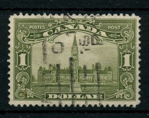 ?#159 PARLIAMENT  $1.00 VF Cat $120, lightly cancelled used Canada