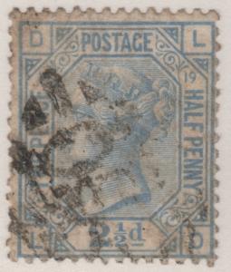 68 SG142 Plate 19  2 1/2d Blue L-D