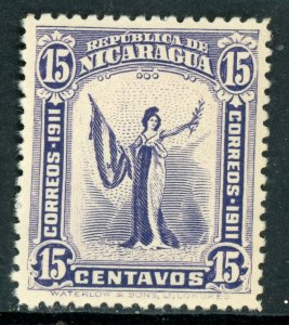 Nicaragua 1912 Liberty 15¢ Violet Sc 302   Mint Q335