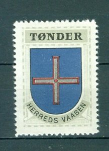 Denmark. Poster Stamp 1940/42. Mnh. District: Toender. Coats Of Arms. Cross.