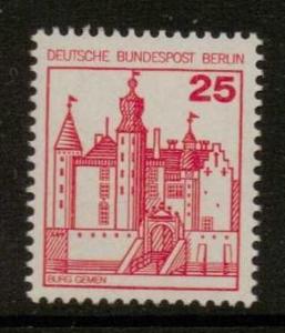 GERMANY SGB517a 1977 GERMAN CASTLES 25pf RED MNH 