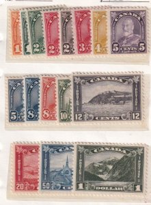 CANADA # 162-177 VF-MLH KGV ARCH LEAF ISSUES VERY CLEAN AND BEAUTIFUL