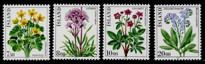 Iceland 567-70 MNH Flowers