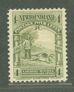 Newfoundland #64 Unused Single