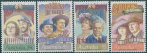 Australia 1989 SG1208-1211 Stage and Screen Personalities set MNH