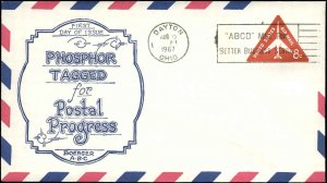 US FDC #UC37a Boerger Cachet Dayton, OH  Slogan Cancel ABCD Mail For .. Tagged