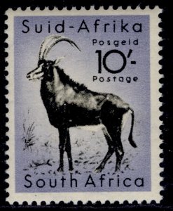 SOUTH AFRICA QEII SG164, 10s black & cobalt, NH MINT. Cat £13.