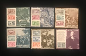 Spain, Portugal, Italy Columbus 500th Anniversary Souvenir Sheets