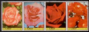 Ajman 1972 Roses CTO L395